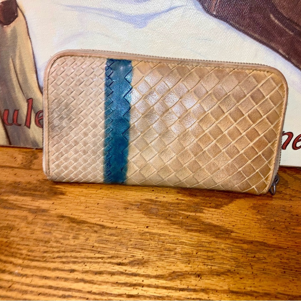 Bottega Veneta Intrecciato Woven Leather Wallet Tan - Picture 12 of 14